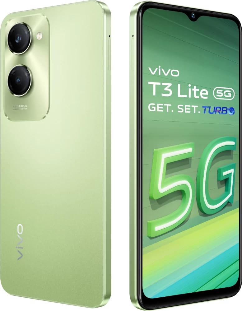Vivo T3 Lite 5G Smartphone (Vibrant Green, 6GB RAM + 128GB Storage)