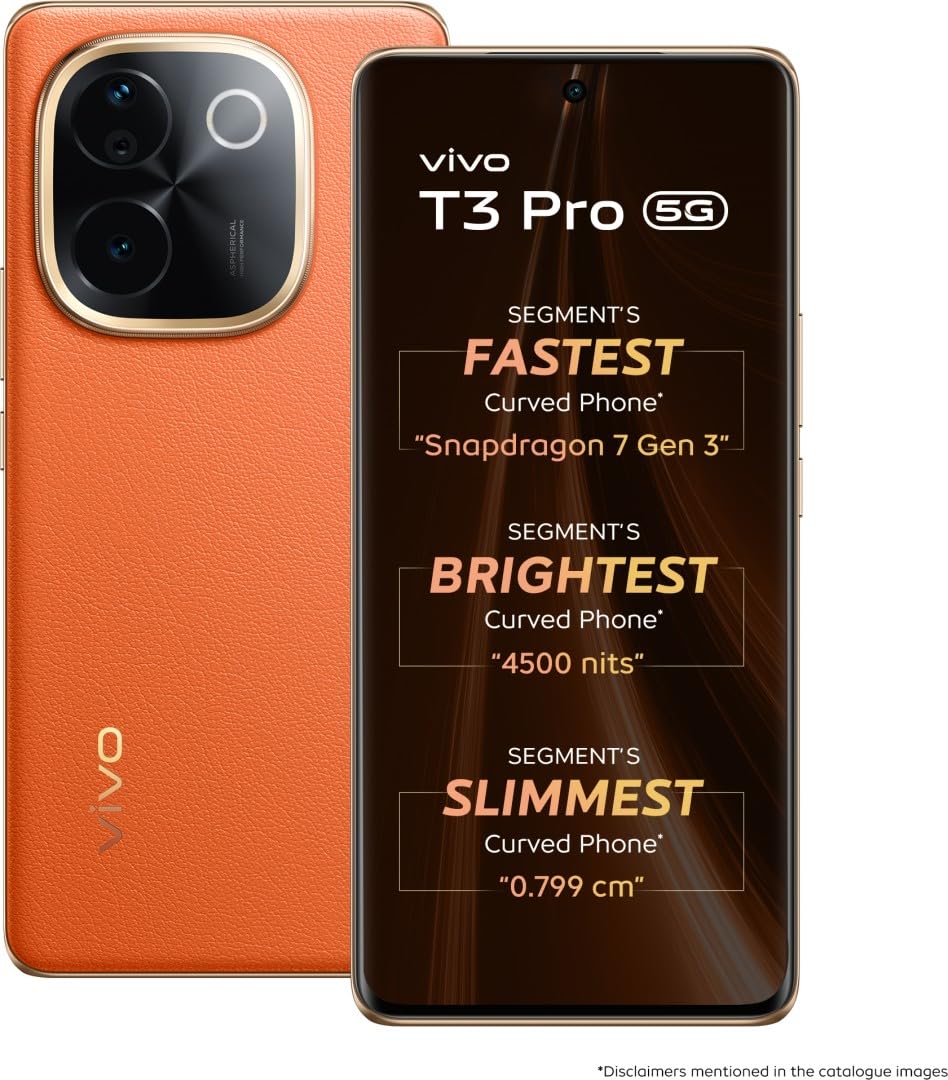 vivo T3 Pro 5G (Sandstone Orange, 8GB RAM+ 256GB Storage)