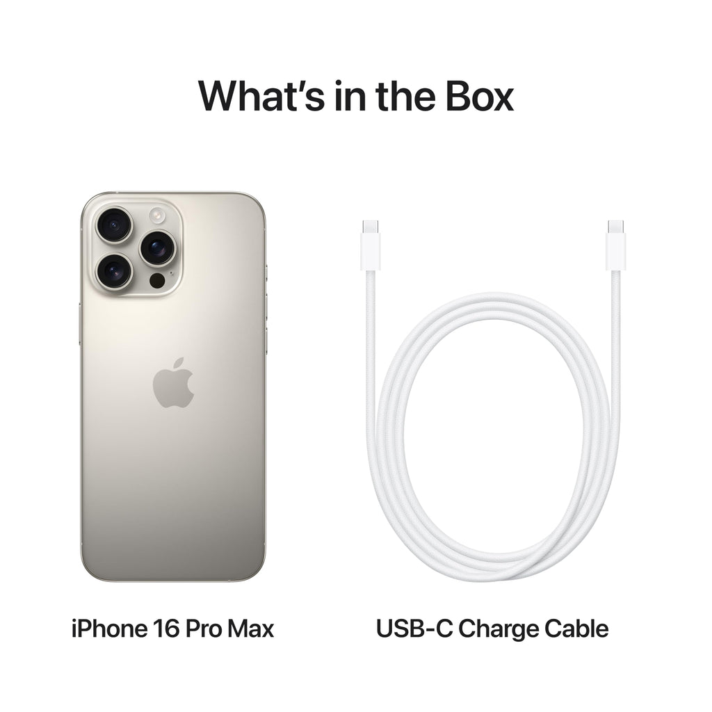 iPhone 16 Pro Max 1 TB: 5G Mobile Phone with Camera Control, 4K 120 fps Dolby Vision and a Huge Leap in Battery Life. Works with AirPods; Natural Titanium