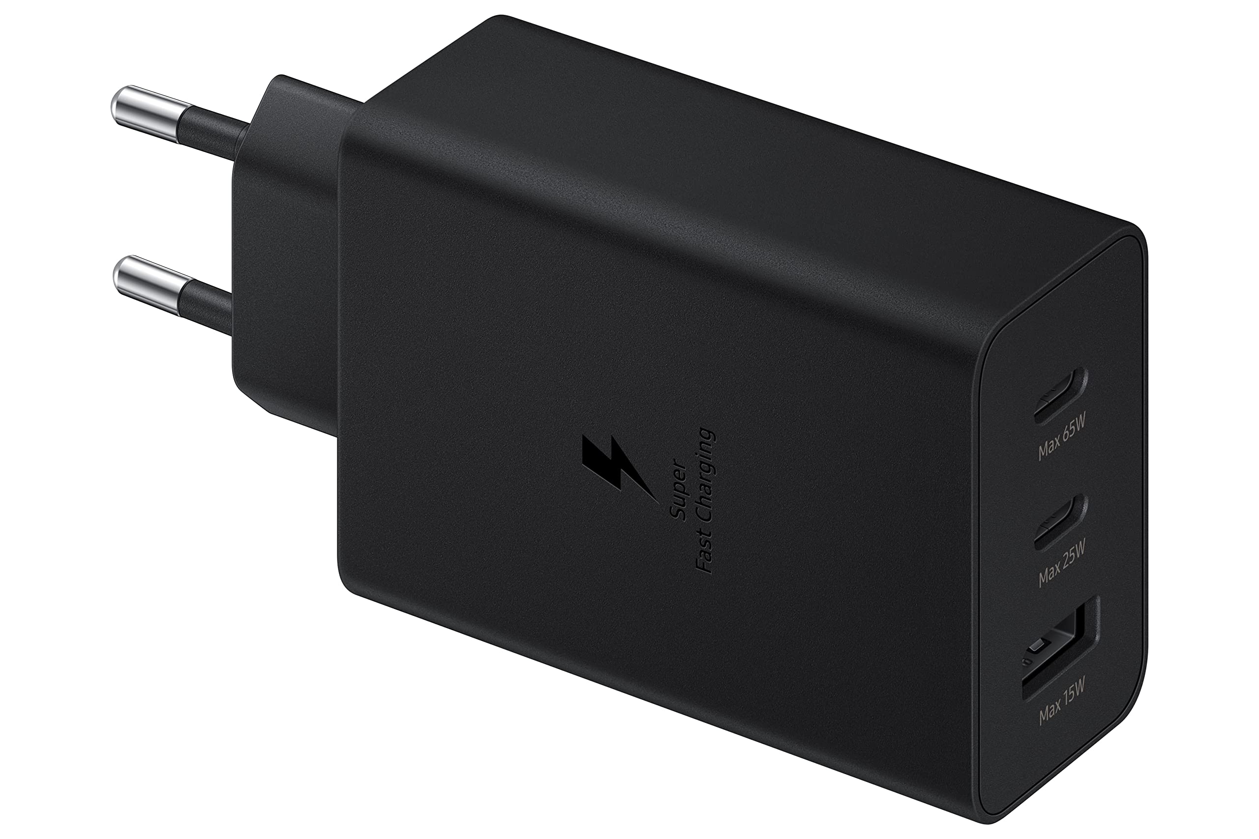 Samsung Original 65W Tri Port,Type-C & USB-A,Super Fast Charger (Cable not Included)